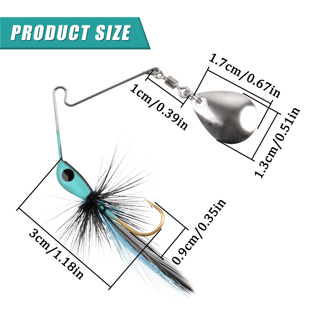 6 Stuks/12 Stuks Spinner Aas B - Fishing Lure Spinnerbait recensie en prijs