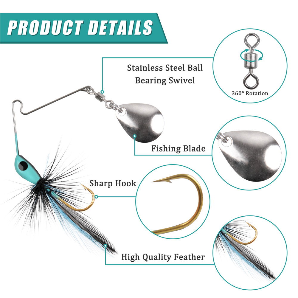 6 Stuks/12 Stuks Spinner Aas B - Fishing Lure Spinnerbait recensie en prijs