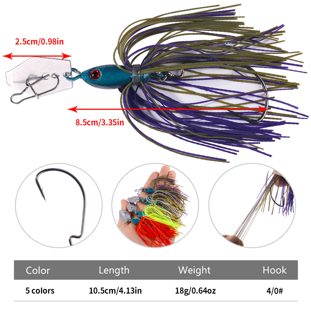 18g Roterende Spinnerbait Viss - Fishing Lure Blade Bait recensie en prijs