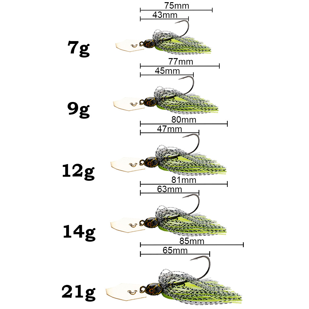 2 Stuks Spinner Bait 7g/9g/12g - Fishing Lure Blade Bait recensie en prijs
