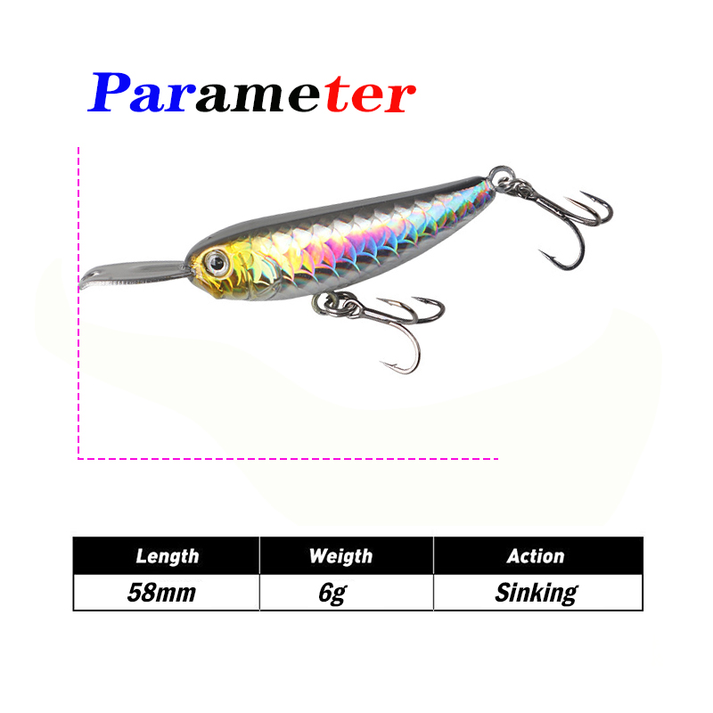 Testar 58mm 6g Zinkende Minnow - Fishing Lure Jerkbait recensie en prijs